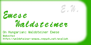 emese waldsteiner business card